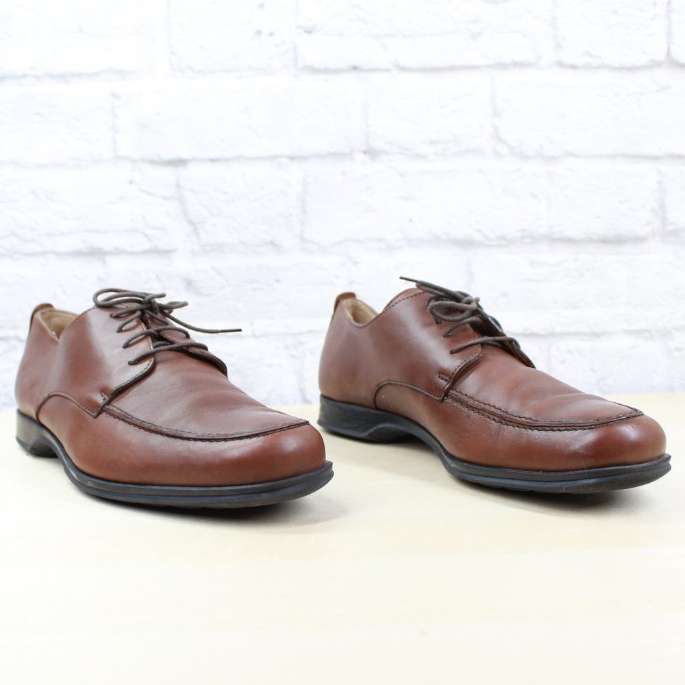 Coach Carleton Brown Leather Lace up Oxford Dress Shoes Size 8 D - Picture 3 of 9
